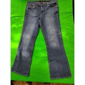 Calvin Klein Women's Flare Fit Jeans Size 14 Dark Wash High Rise Dark Wash Y2K